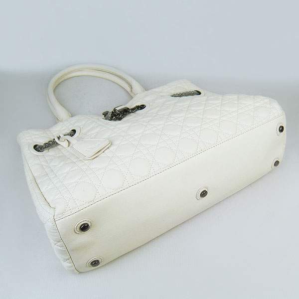 Christian Dior 1833 Quilted Lambskin Handbag-Cream - Click Image to Close